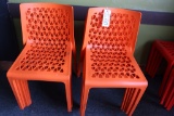 Times 10 - Lagoon Furniture Milan Style Orange Stackable Dinning Chair (pd