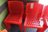 Times 8 - Lagoon Furniture Milan Style Orange Stackable Dinning Chair (pd $