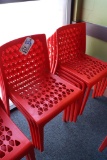Times 8 - Lagoon Furniture Milan Style Orange Stackable Dinning Chair (pd $