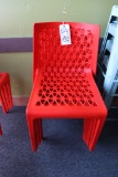 Times 8 - Lagoon Furniture Milan Style Orange Stackable Dinning Chair (pd $