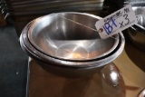 Times 3 - stainless mixing bowls - 12 and 14