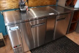 Avantco 178UBB3HES stainless 2 door under counter back bar bottle cooler wi