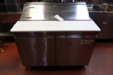 Avantco model 178SSPT48-HC refrigerated prep table - 1 lid - 2 doors - nice