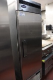 Atosa stainless 1 door portable cooler - door is locked and no key - brough