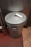 Galvanized trash can