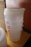 Times 4 - 18 qt food storage containers with lids
