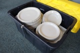 All to go - tote of chipped China
