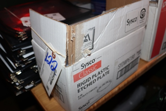 Case of Sysco 6" rigid clear plastic plates