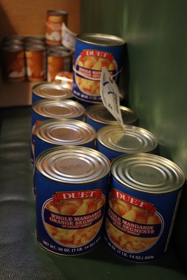 Times 9 - 30 oz cans of Duet whole mandarin oranges