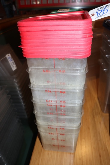 Times 6 - 8 qt food storage containers with lids