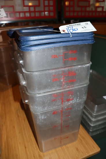 Times 3 - 22 qt food storage containers with lids