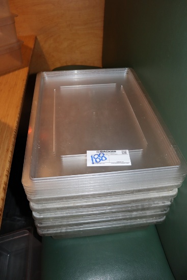 Times 5 - 18 x 26 x 6 food storage containers with lids (lids may be cracke