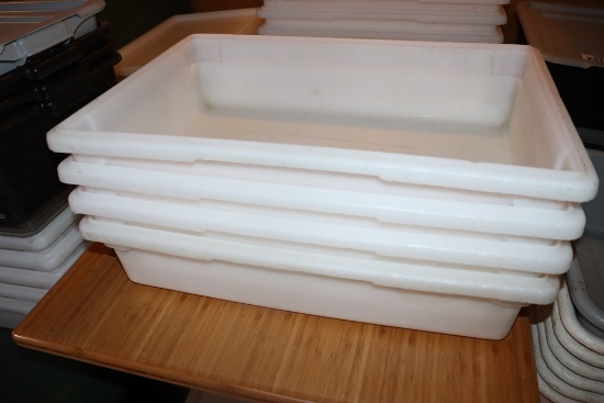 Times 4 - 18 x 26 x 6 white food storage containers only