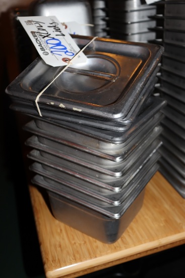 Times 6 - 1/6 x 4 stainless insets with lids