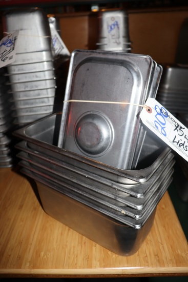 Times 5 - 1/3 x 6 stainless insets with lids