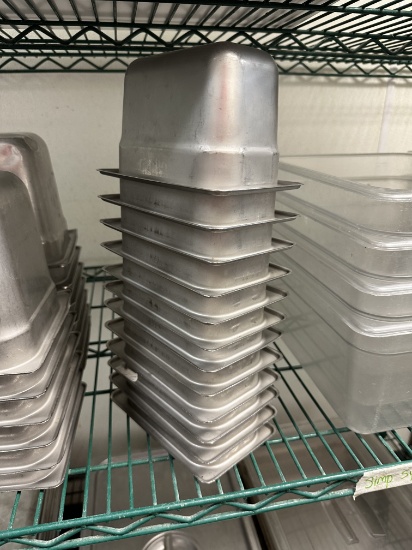 Times 12 - 1/9 x 4" stainless inset pans - no lids