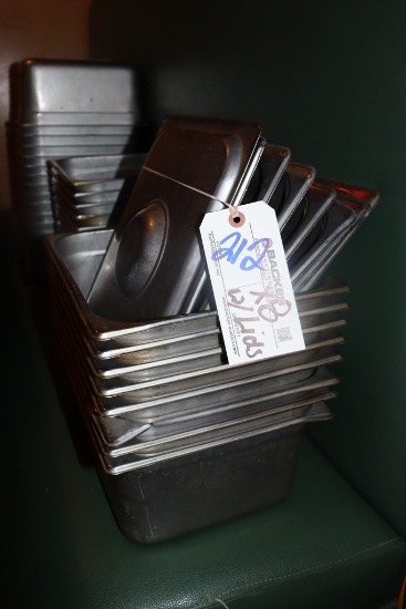 Times 8  - 1/2 x 6 stainless insets with lids