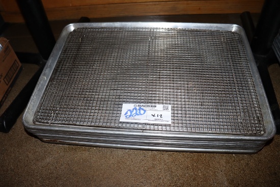 Times 12 - full size aluminum sheet pans - good - with 2 cooling screens