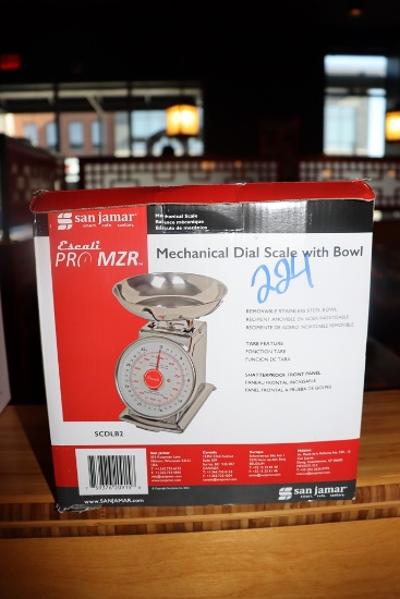 San Jamar new in box manual scale with bowl - 32 oz