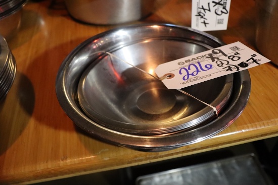 Times 9 - stainless mixing bowls - 2) 8" and 7) 7"
