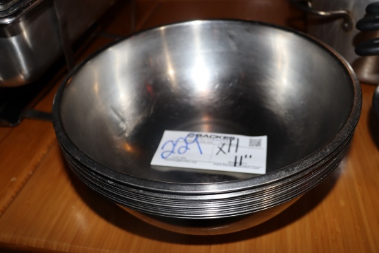 Times 11 - 11" stainless mixing bowls
