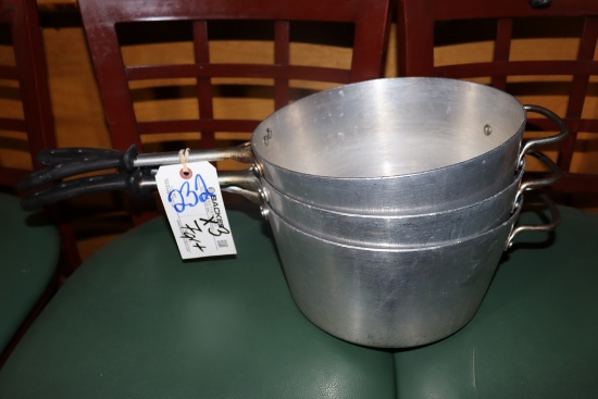 Times 3 - 7 qt aluminum sauce pans