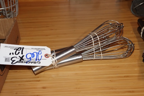 Times 3 - 12" stainless whips