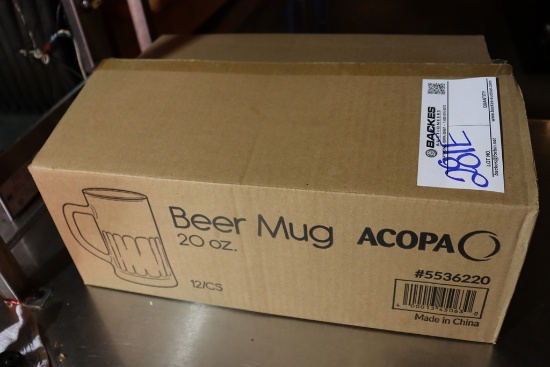New Case to go - 12) 20 oz beer mugs