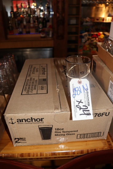 Times 24 - new 16 oz rim tempered mixing glasses