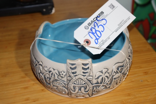 8" round Tiki Farm bowl - 2004