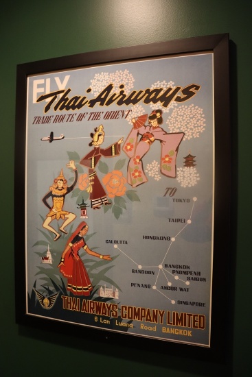 Fly Thai Airways - Trade Route of the Orient - Thai Airways Company Ltd - 26.5" x 35"