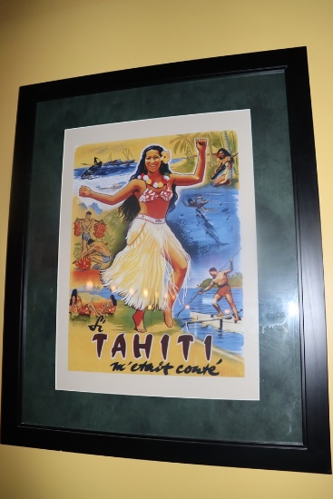 Tahiti - framed wall print - 25" x 31"