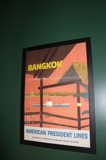 Bangkok - American President Lines - framed wall print - 26" x 36"