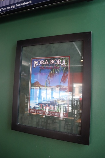 Bora Bora The South Seas - French Polynesia - Tahiti - framed wall print - 19" x 23"