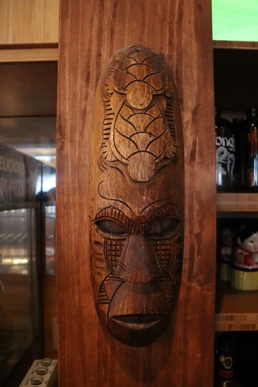 Times 2 - 19" ornate wood mask