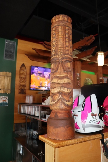 39" Totem pole - south end of bar