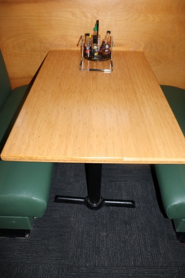 Times 4 - 30" x 48" heavy duty custom ordered Bamboo dining tables (located