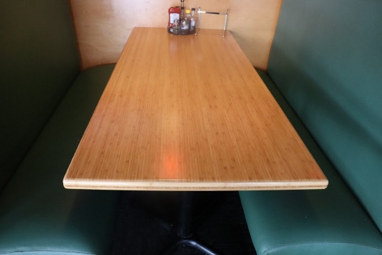 Times 4 - 30" x 72" heavy duty custom ordered Bamboo dining tables (located