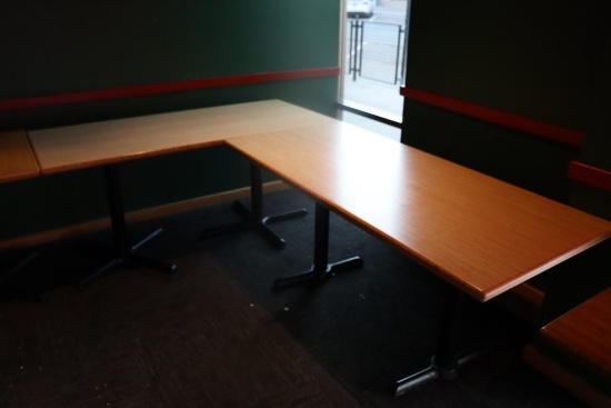 Times 2 - 36" x 66" heavy duty custom ordered Bamboo dining tables