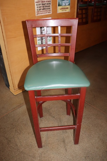 Times 16 - G & D Seating heavy duty metal framed bar chairs with padded sea