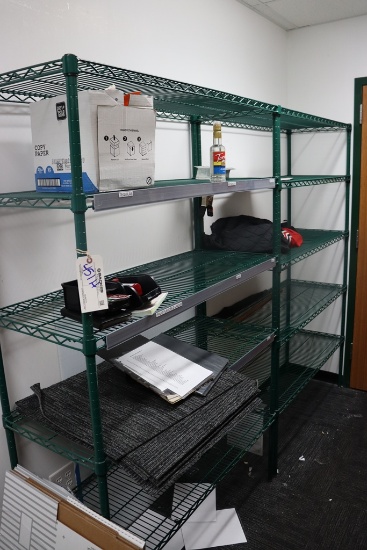 Times 2 - 18" x 48" green coated wire racks