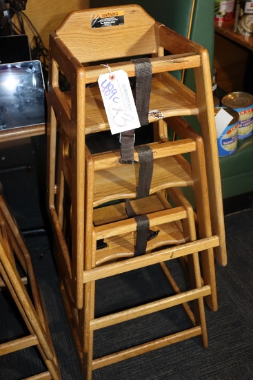 Times 3 - wood high chairs