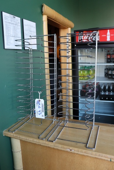 Times 2 - counter top wire vertical or horizonal pizza racks
