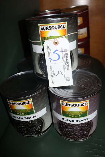 Times 5 - cans of Sun Source black beans