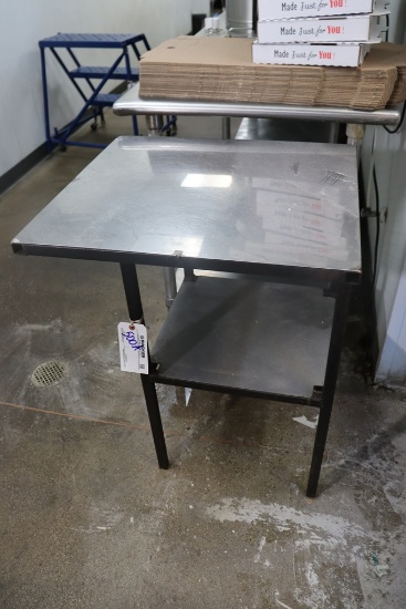 20" x 24" metal framed stainless top work table