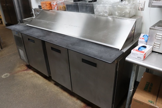 Randell 84" refrigerated sandwich prep table - 1 lid - 3 doors - portable u
