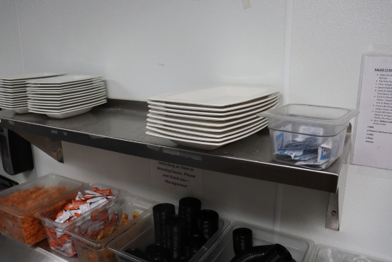12" x 48" stainless wall shelf