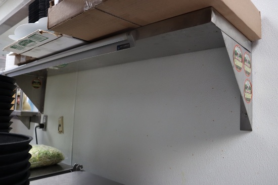12" x 60" stainless wall mount shelf