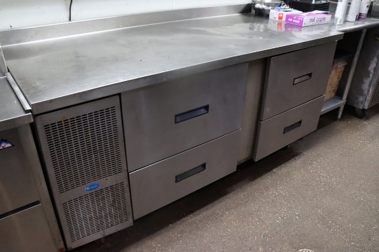 Randell 32" x 72" stainless refrigerated 4 drawer under counter cooler - po