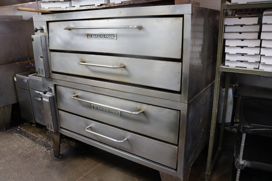 Bakers Pride model 451 stacked - slate deck - gas ovens - Serial #570061501
